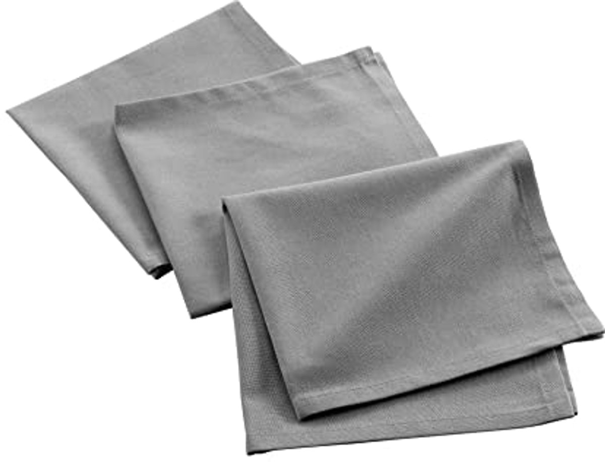 Servetten 40 x 40 cm in China-grijs - 3 stuks