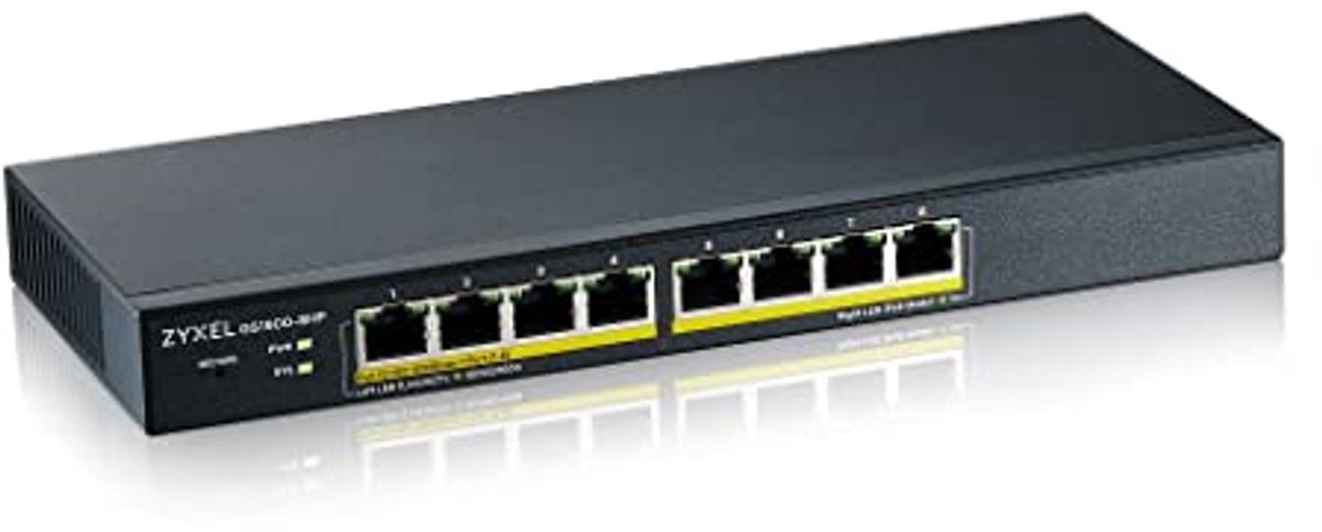 8-poorts Gigabit PoE Switch - Smart Managed - Desktop/Rack Mount - 70W Budget - VLAN, IGMP, QoS