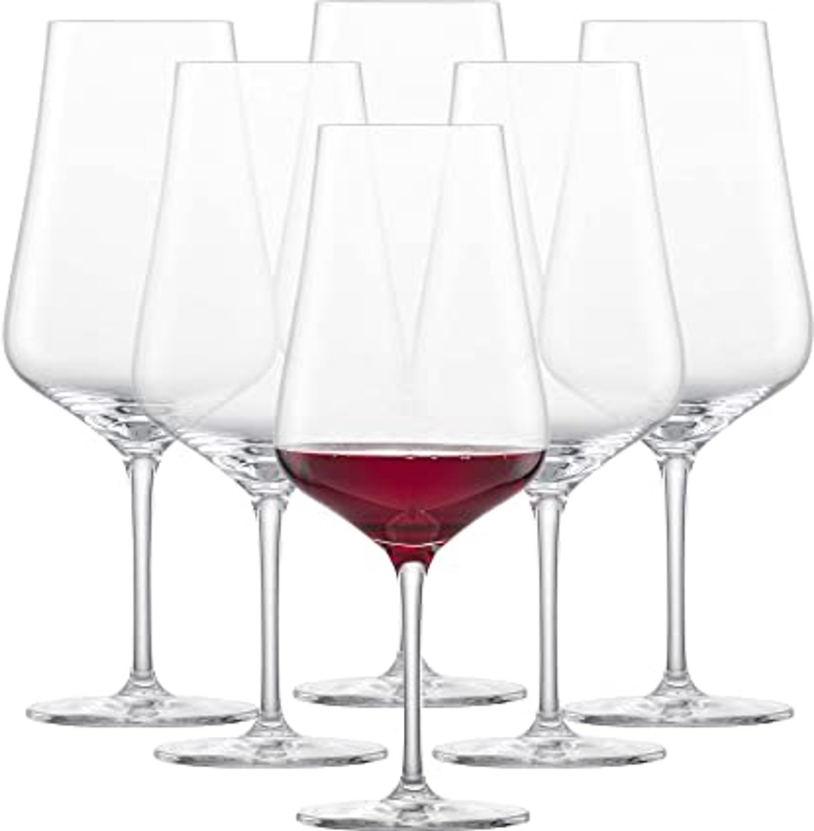 6-delige Bordeaux rode wijnglas set van kristal - 9,7 cm hoog