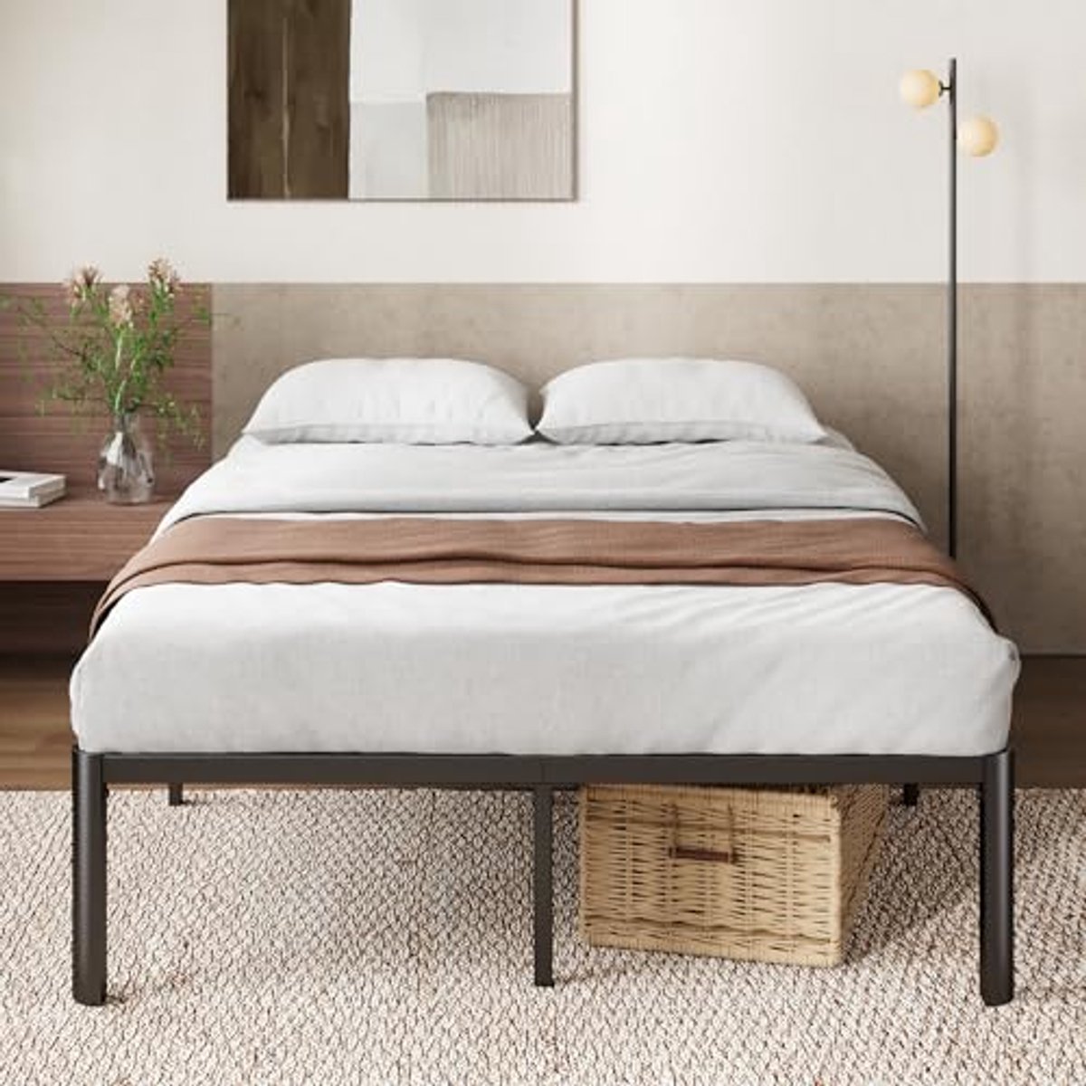 Metalen Bedframe 160 x 200 cm met Opbergruimte - Tijdloos en Duurzaam Design