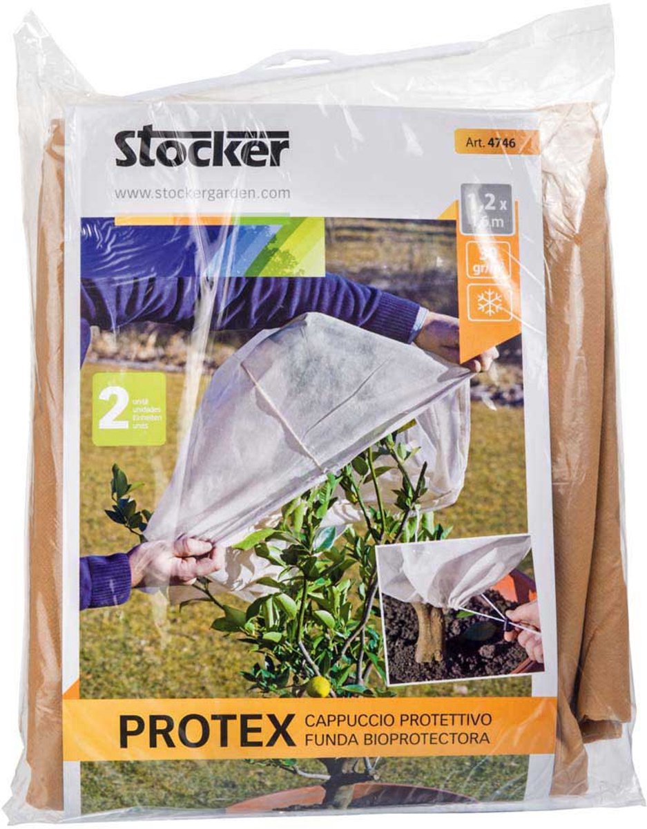 Stocker Protex Met Touw 30g/m2 Plantenhoes 2x2.4 M 2 Eenheden Transparant