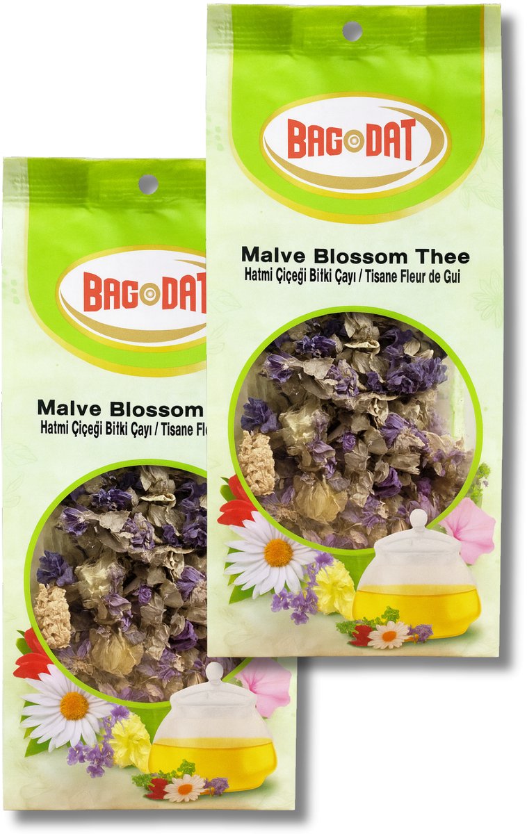 Bagdat - Mallow Bloesem - Hatmi Cicegi Bitki Cayi 30g - 100% Natuurlijk - Kruidenthee voor Gezondheid- Thee - 2 Stuks
