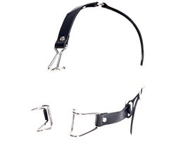 Mond- en neus haken (leer afwerking) - BDSM - extreme - sextoys