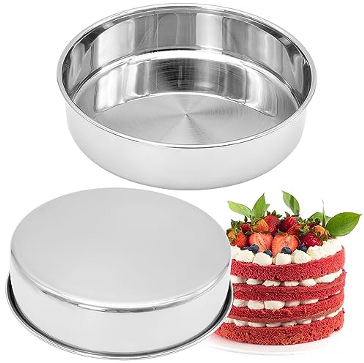 Set van 2 cakevormen van 20 cm - Perfect voor ronde taarten en brownies