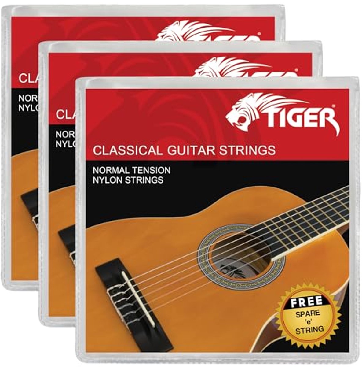 Set van 3 Klassieke Gitaar Snaren voor Beginners en Kinderen
