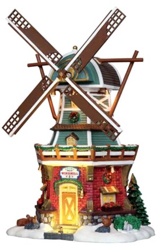 Kerst Stony Brook Windmolen met 4.5V Adapter
