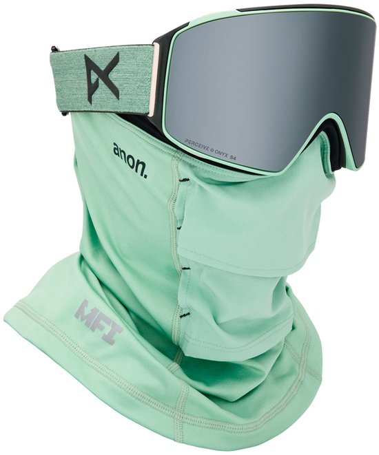 Anon M4 Cylindrical+bonus Lens+mfi Face Mask Skibril Groen Perceive Sunny Onyx/CAT4 Man,Vrouw