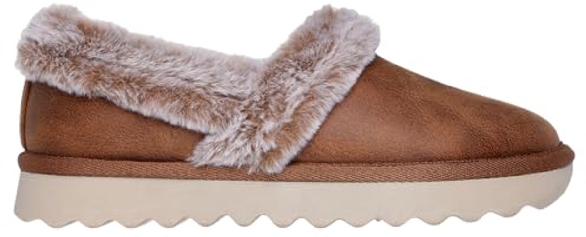 Dames Cozy Up Slippers Zwart Kastanje
