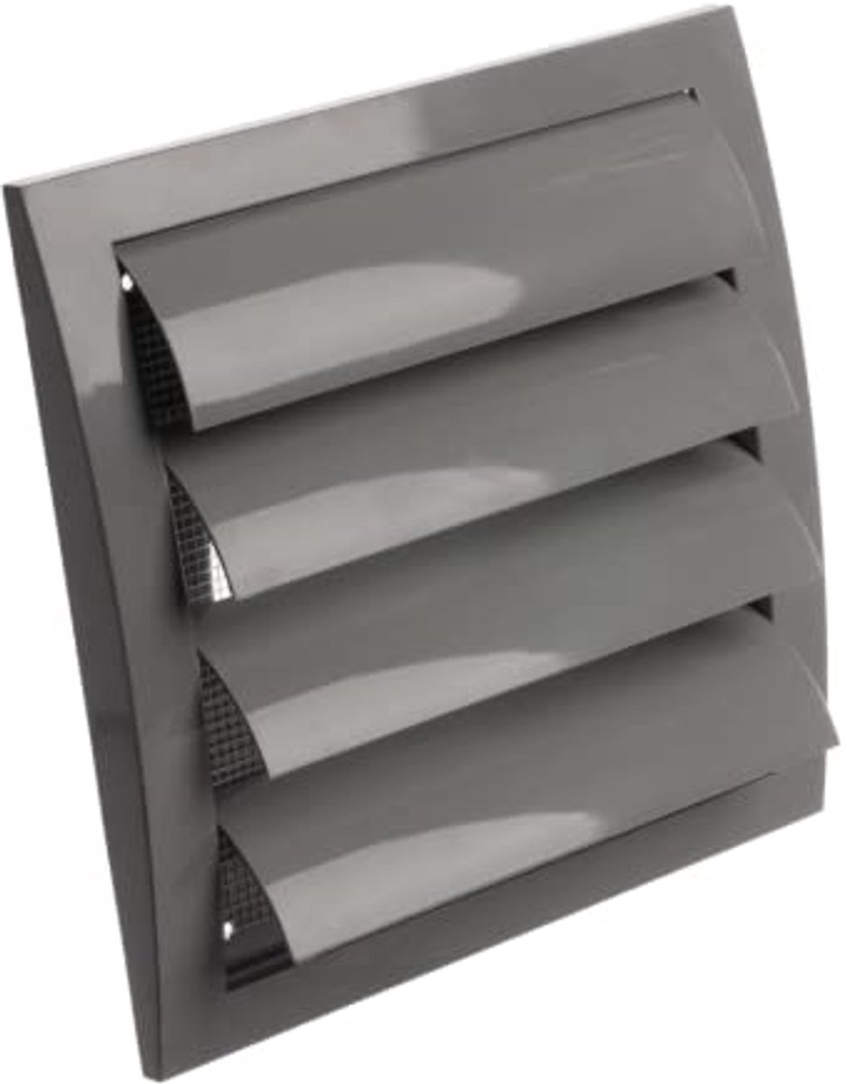 Ventilatie Rooster Ø 125mm met Lamellen en Insectenbescherming - Duurzaam en Weerbestendig