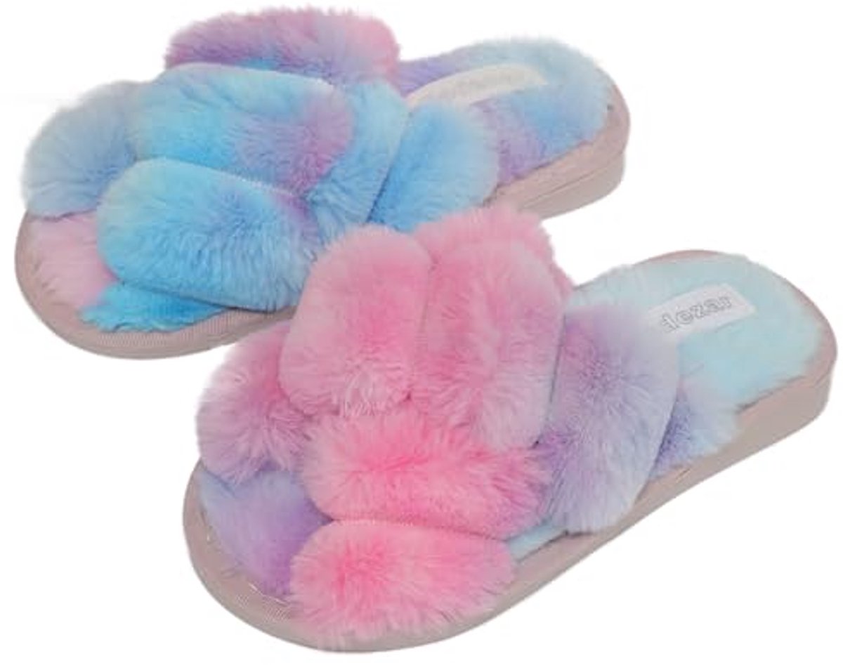 Warme Dames Pantoffels van Pluizig Pluche Comfortabele Slippers voor Thuis