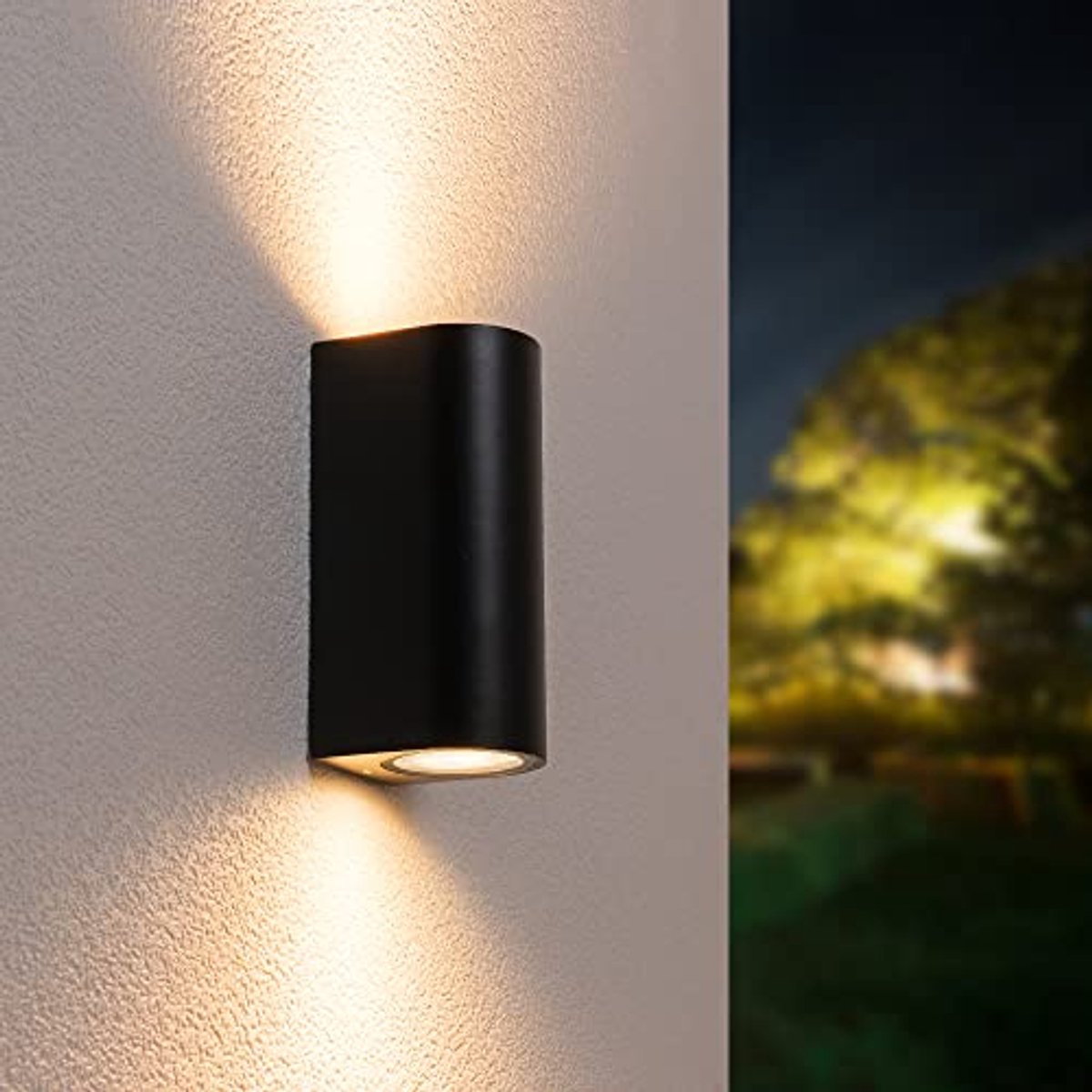 Dimbare LED Wandlamp - Ronde Up & Down Verlichting - 2700K Warm Wit - IP64 Waterdicht - Tuinverlichting voor Buiten