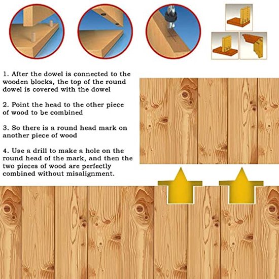 WOLFCRAFT Lange houten deuvels beuken, 8x40 mm, 150 st. kopen