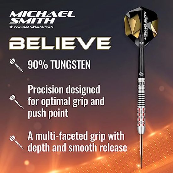 Dartpijlen 90% Tungsten - Michael Smith Believe — afbeelding 3