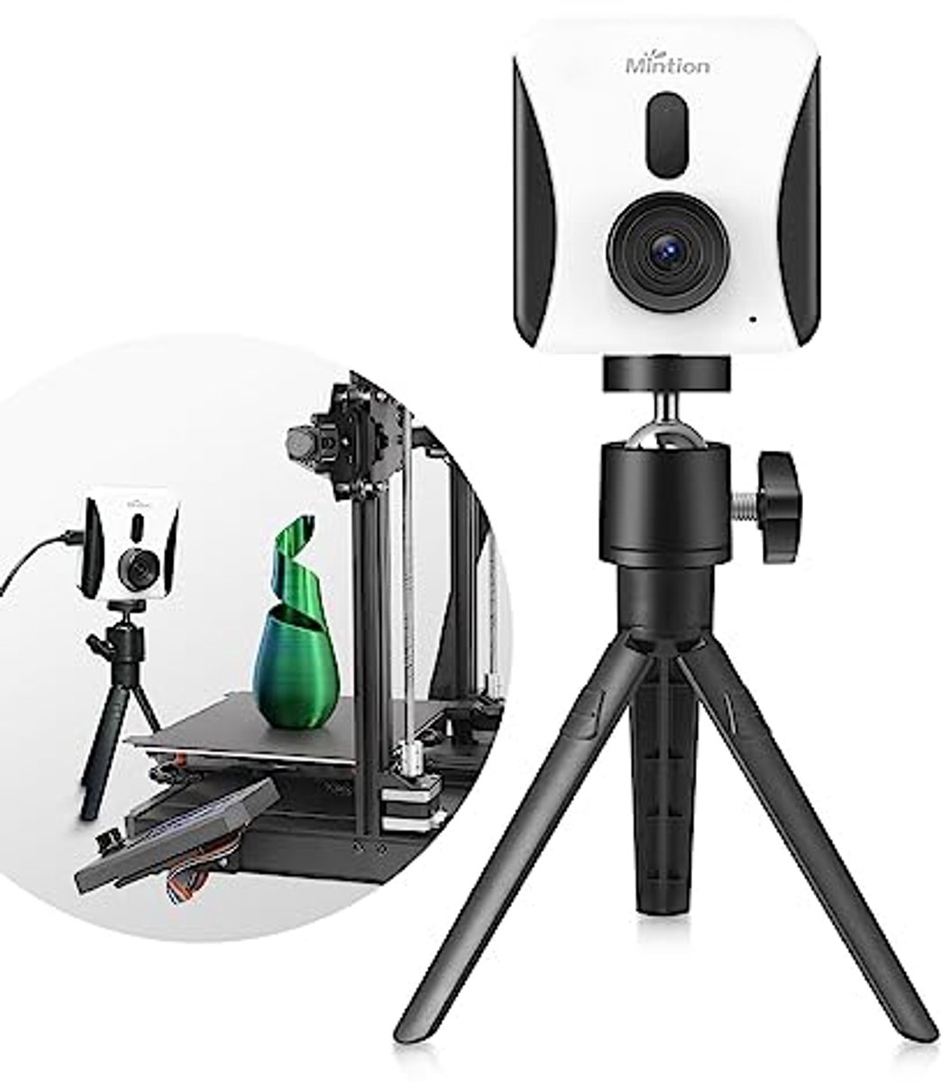 Verbeterde 3D Printer Camera voor WiFi Bewaking en Remote Control - Plug & Play, Handmatige Focus, Digitale Zoom en Time Lapse Video