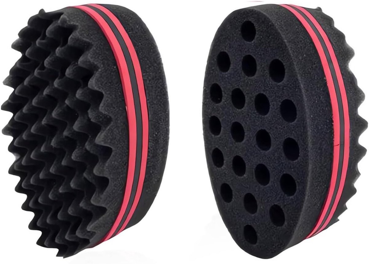 Magic Curl Sponge - 2 Pieces - Grote Gaten - Dreadlocks - Haar Twist Sponge - Magic Haar Vlechten