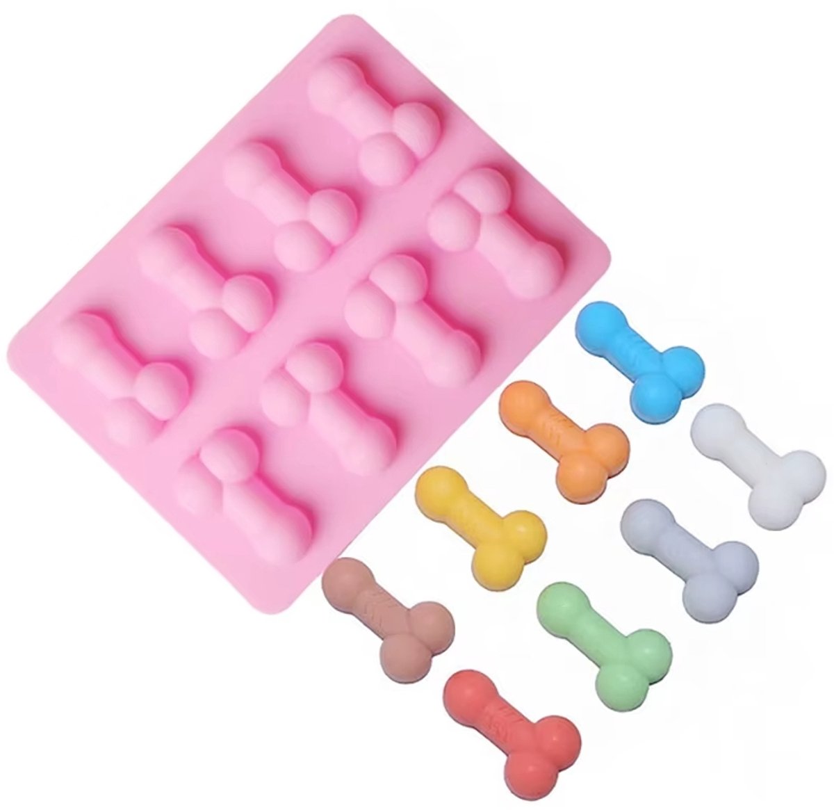 Actie4you® - Penis vorm - ijsklontjes chocolade fondant cake - Penis Vorm - Bakken en Vriezen – Koekjes maken