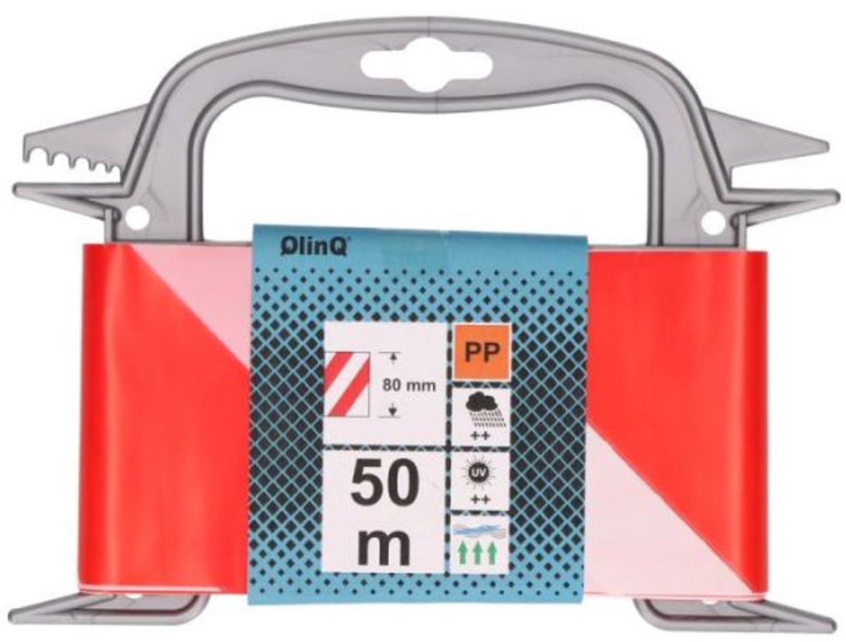 Afzetlint rood wit 50 meter