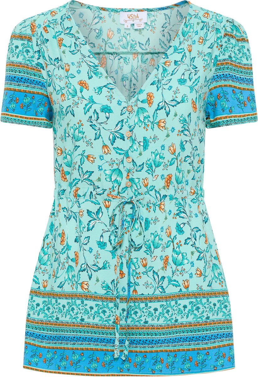 usha blouse met korte mouwen