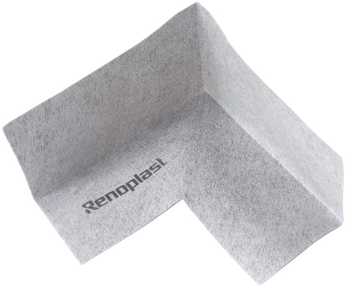 Renoplast® binnenste versterkingshoek PL3 | Armlengte 10 cm | Afsluitflens muurafdichtingsbaan Afdichtingsfolie voor bouwafdichting Afdichting Isolatiebaan Gevelbescherming | Ventilerende vloeren