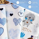 FENSILO - Flanellen Luiers - 4-pack – 80x80 cm – 100% katoen – Zachte & Grote Babydoeken - Flanellen doeken