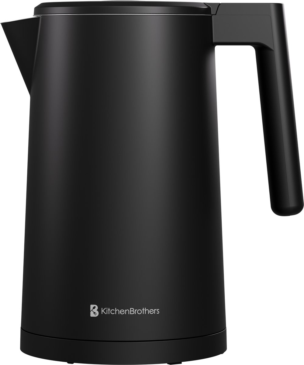 KitchenBrothers Waterkoker - 1.7L - Met Temperatuurregeling - PFAS- & BPA-vrij - Warmhoudfunctie - Display - Dubbelwandig - 2200W - Zwart – foto 6