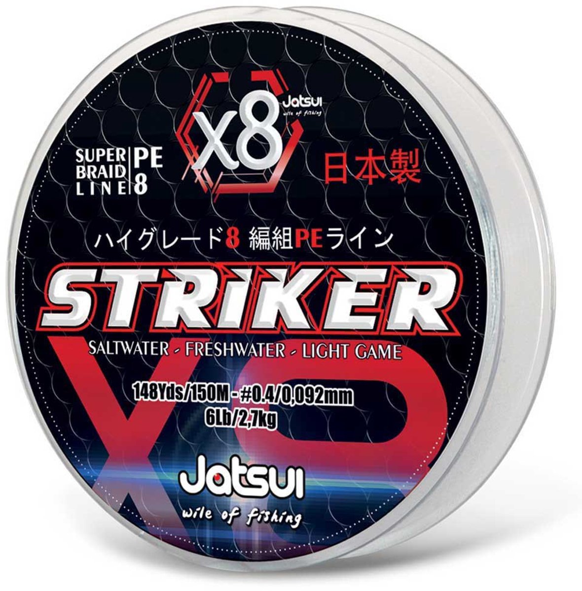 Jatsui Striker Pe 8 150 M Gevlochten Vislijn Transparant 0.208 mm
