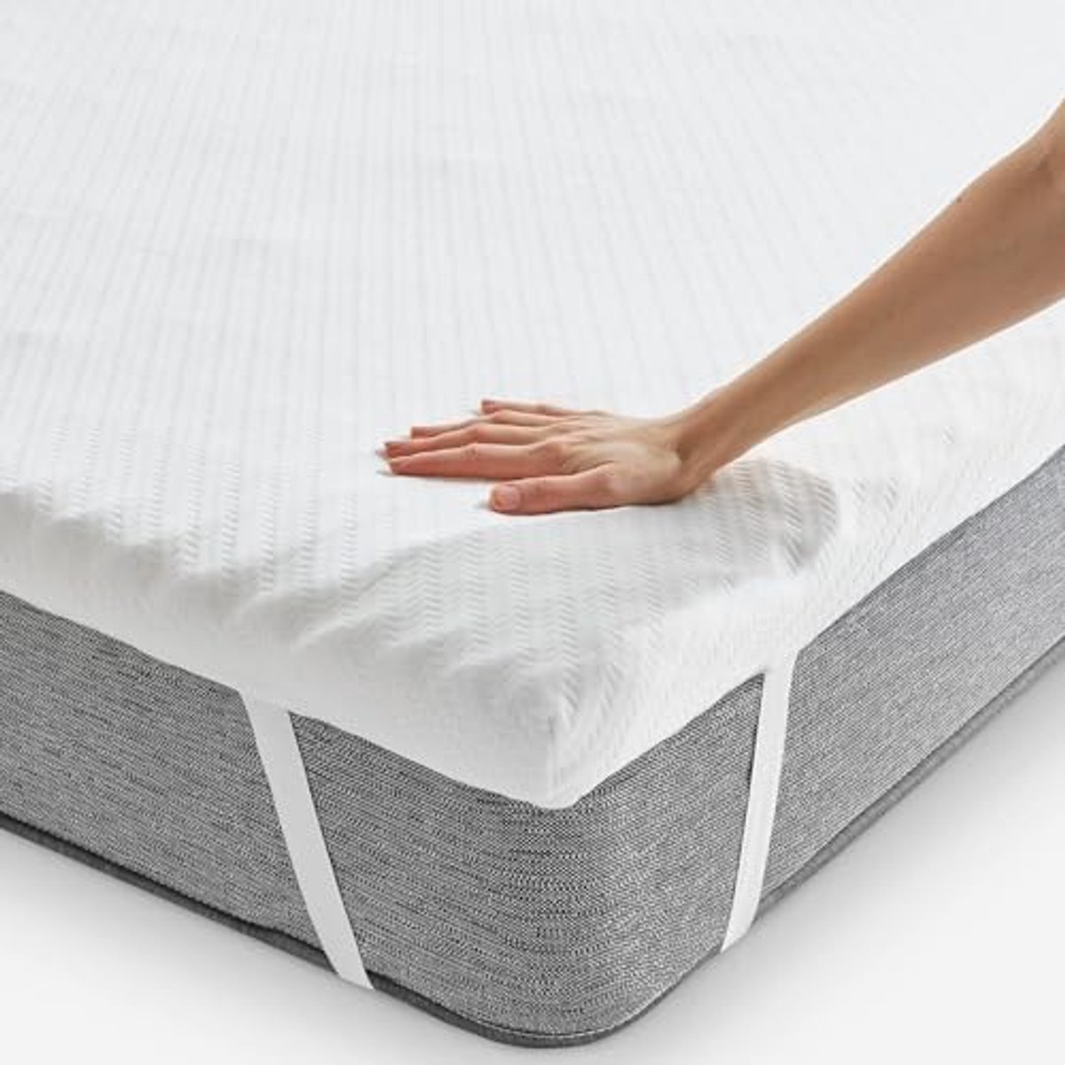 Visco-elastische Matrasbeschermer voor Bedden 135 cm - Ademend en Afneembaar met 7 cm Dikte