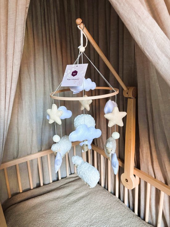 Hippe Schommels® Mobiel Sterren – Perfect als Cadeau! - Baby Boxmobiel – Hout Mobiel Babykamer – Wieg Babyshower Kraamcadeau