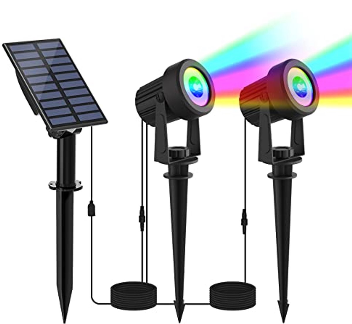 RGB Kleurveranderende Waterdichte Tuinverlichting op Zonne-energie - Automatische Grondspotverlichting