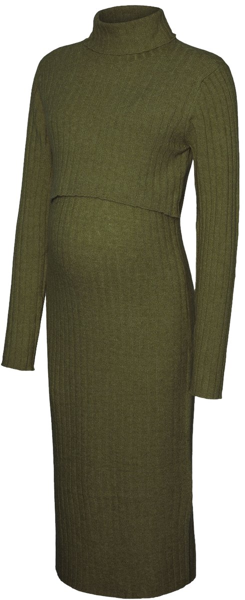 MAMALICIOUS - MLSUNIVA JUNE LS KNIT MIDI DRESS 2F NOOS - Dames - Mini jurken