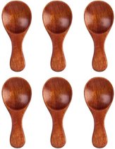 Kleine houten lepels, 6 stuks houten theelepels voor het koken Kleine lepel