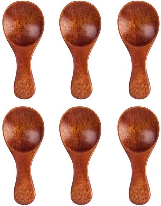 2 stuks Kleine Soeplepels, Houten Lepels Chinese Soeplepels Korte Handvat Lepel Tafellepel voor Thuis Keuken