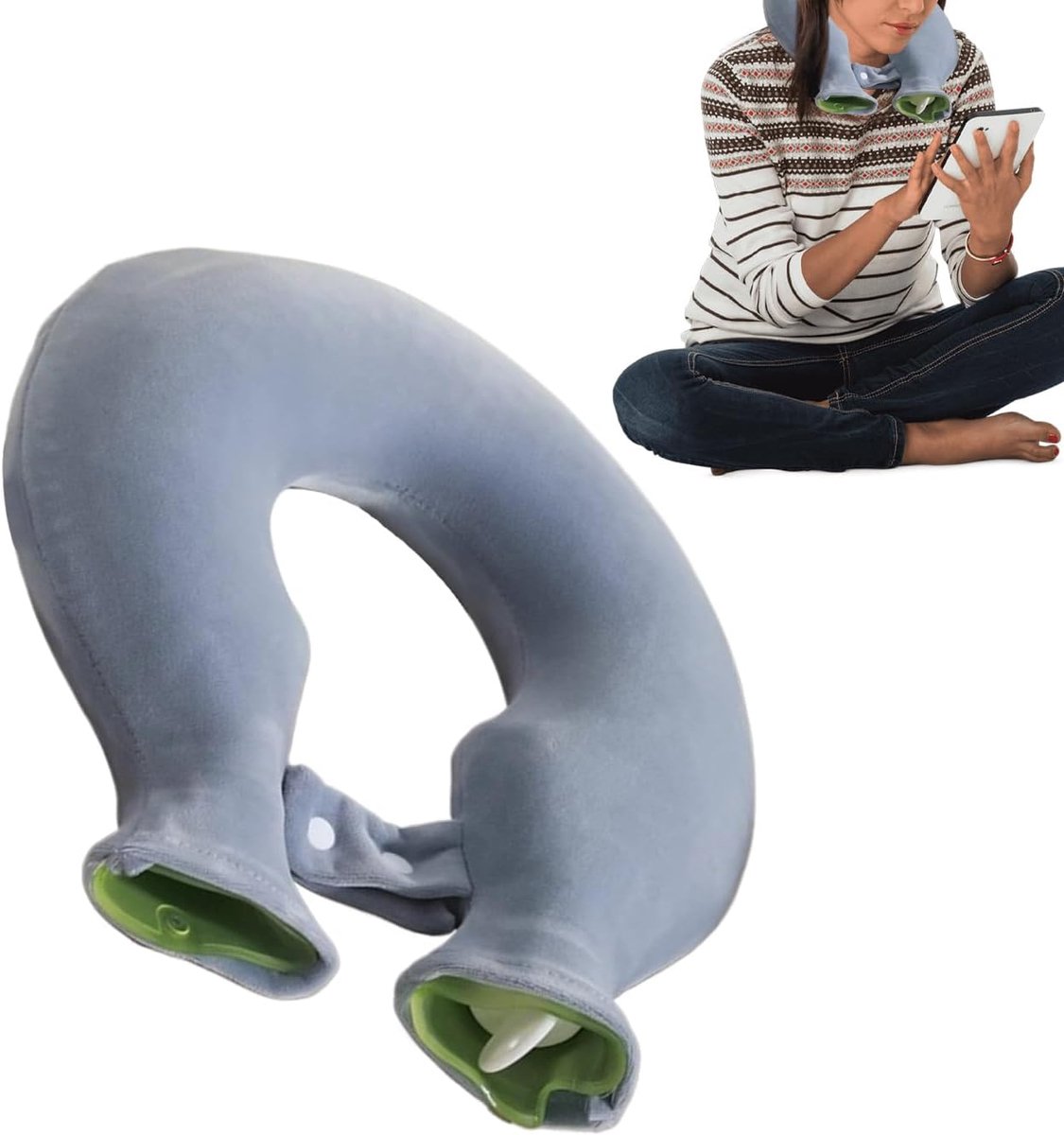 Warmwaterkruik voor de nek - 35 x 35 cm - lekvrij - warmtewikkel voor de nek - zacht pluche warmtekussen - spierontspannende therapie - herbruikbaar comfortontwerp - schouderwarmer voor het lichaam