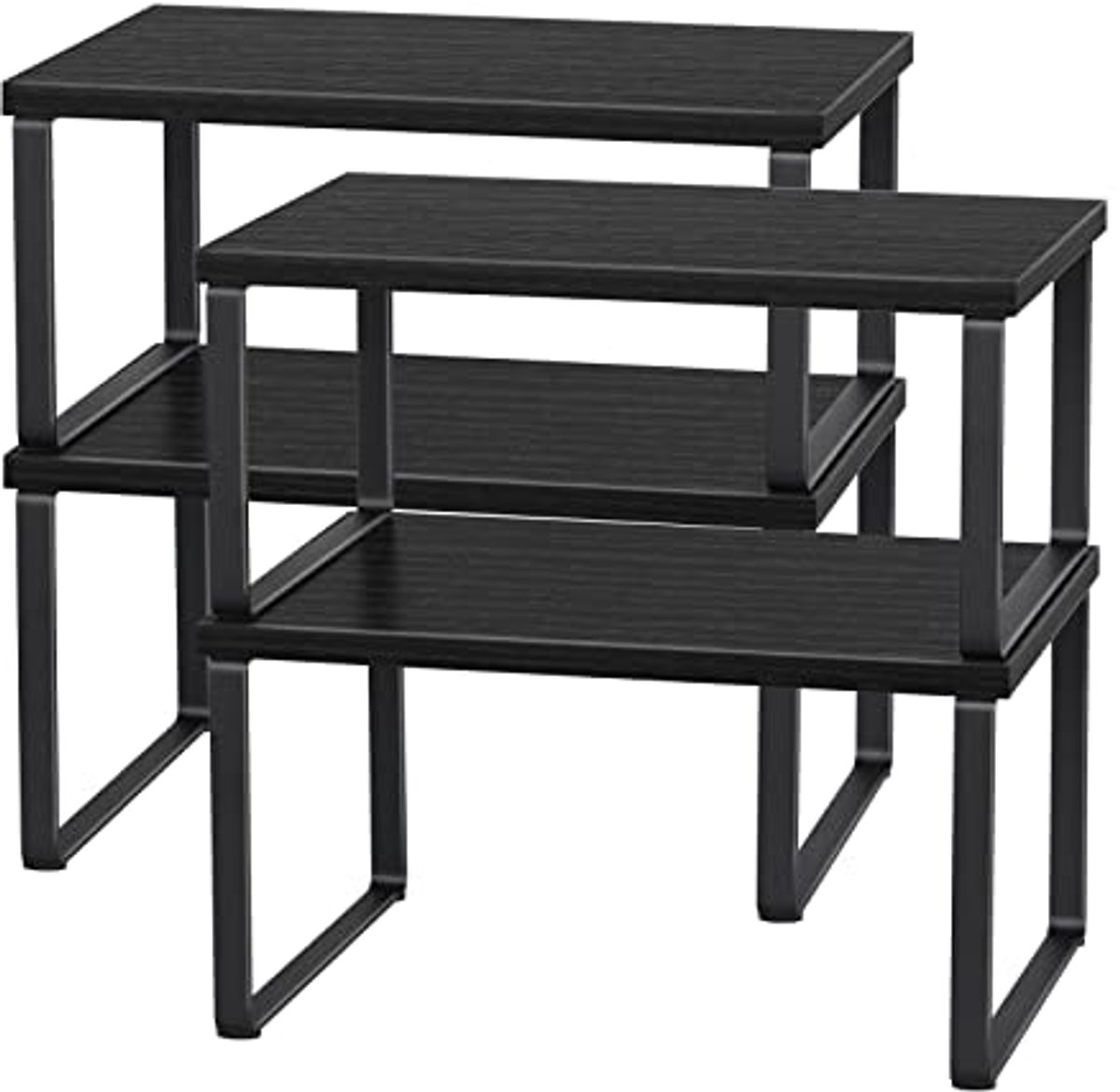 Set van 4 stapelbare houten aanrechtplanken voor keuken en kantoor