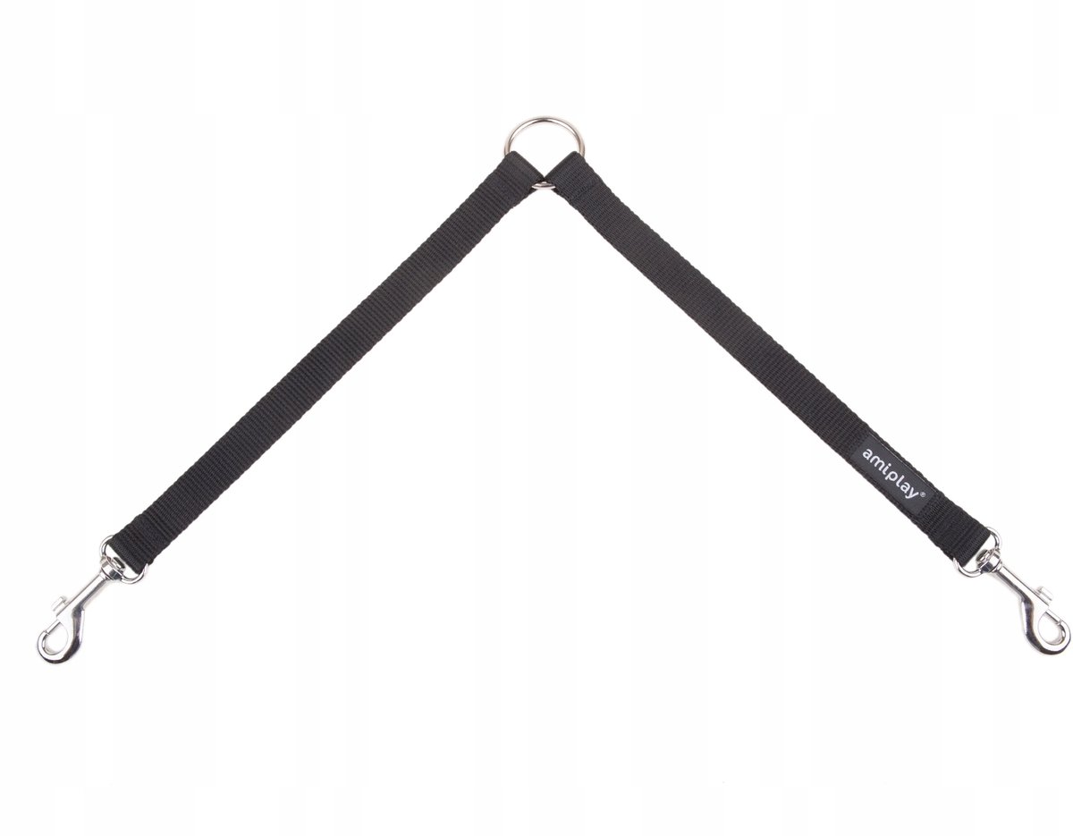 Amiplay Basic Hondenlijn Splitter S Zwart 30cm