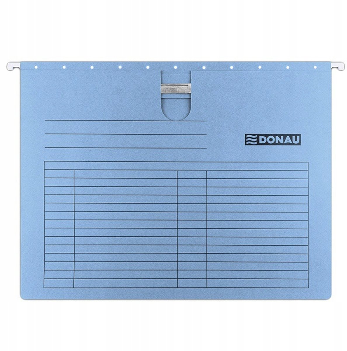 Donau A4 hangmap, blauw, 230gsm, met metalen ophanging en index
