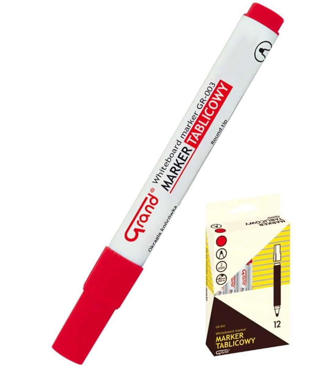 Grand Whiteboard Marker Rood - 1-3,8mm