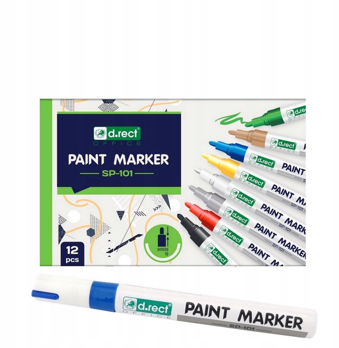 D.RECT ​​SP-101 Oliegebaseerde Marker Blauw 2-4,5 mm