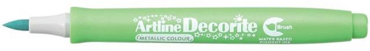 Artline Brush Marker AR-035 Metallic Groen - Permanent