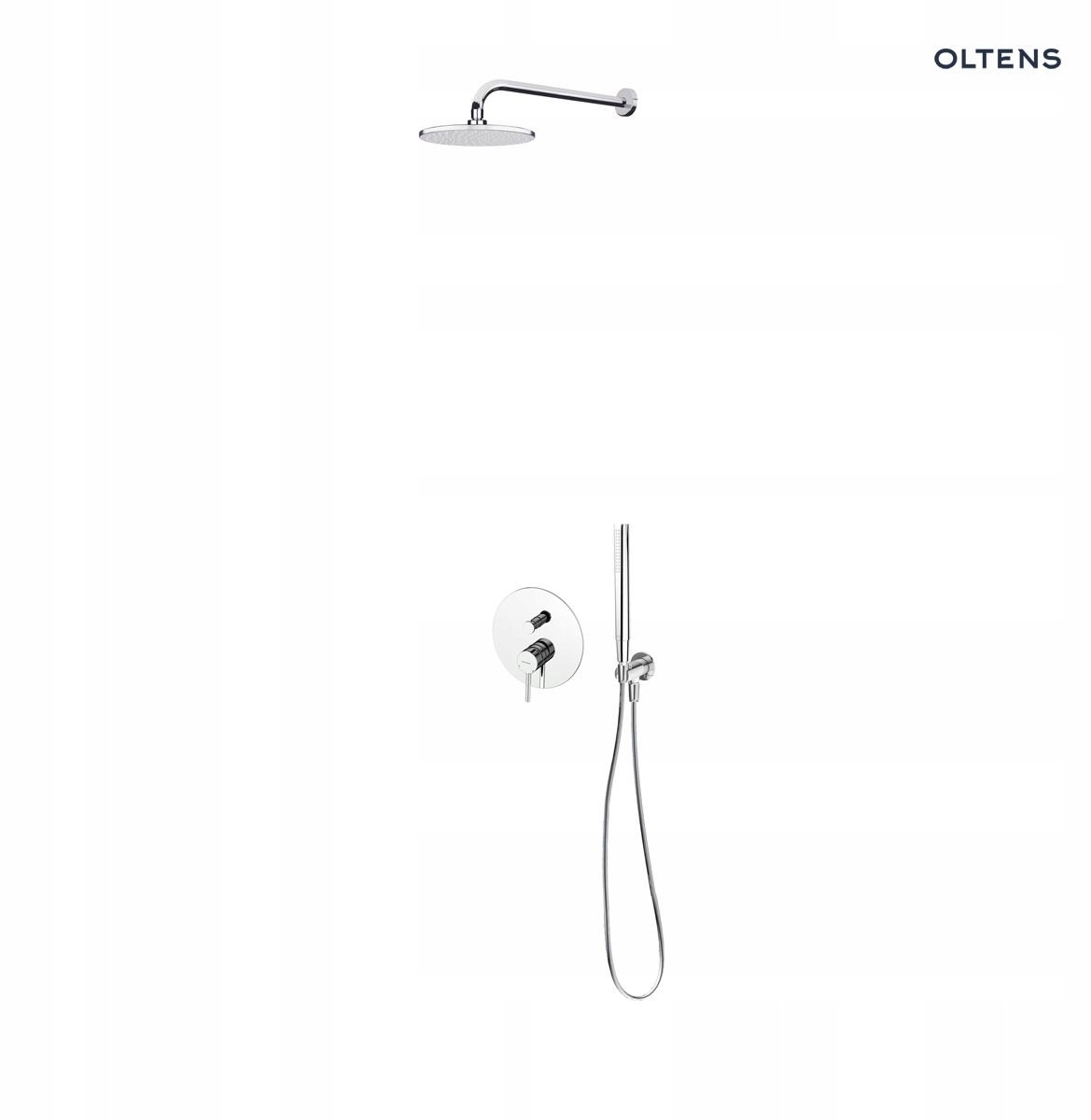 Oltens Molle Doucheset Inbouw met Regen Douchekop 22cm Chroom