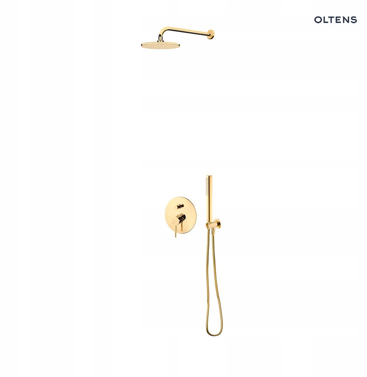 Oltens Molle Doucheset Inbouw 22cm regendouche Goud Glans