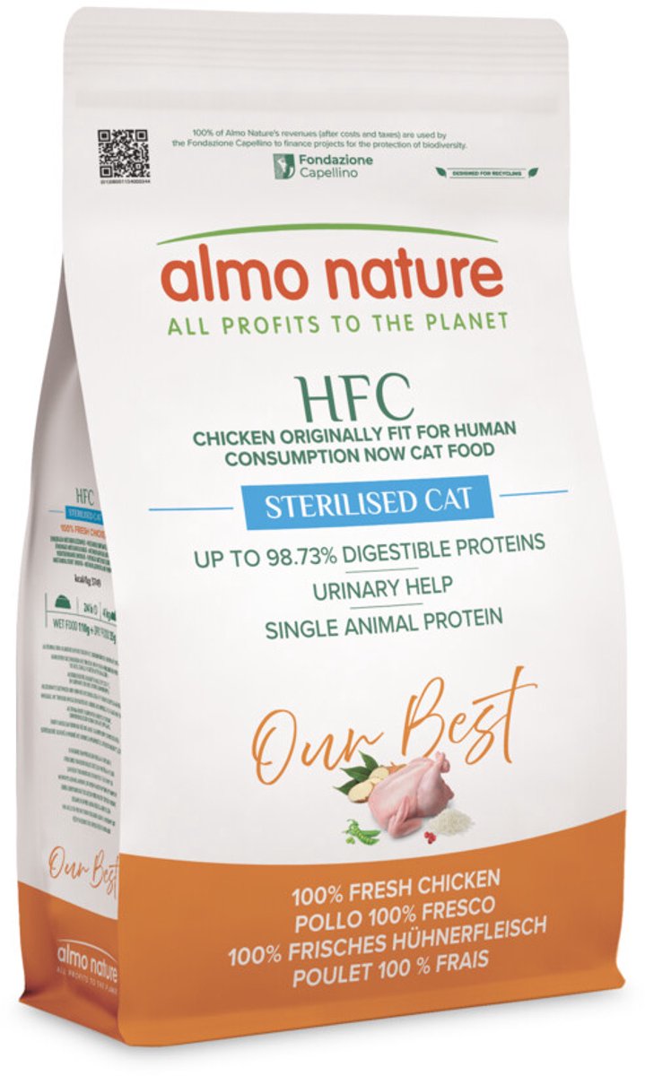 Almo Nature Almo Nature HFC Kattenvoer Droog Adult Sterilised Kip - 1,2 kg