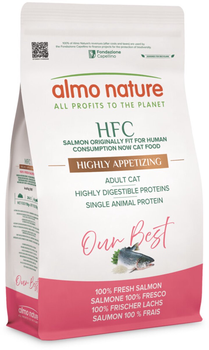 Almo Nature Almo Nature HFC Kattenvoer Droog Adult Zalm - 1,2 kg