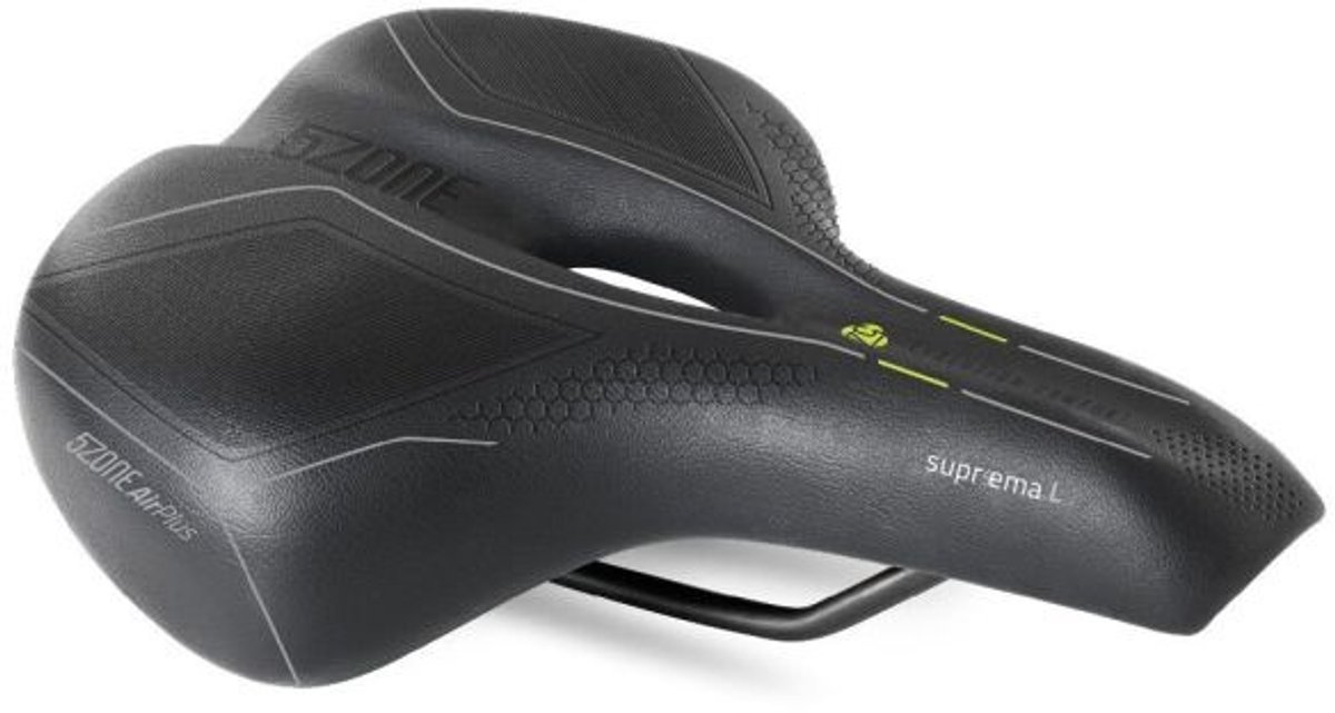 Fietszadel Selle Bassano Suprema 5zone EL Ladies met elastomere demping - zwart