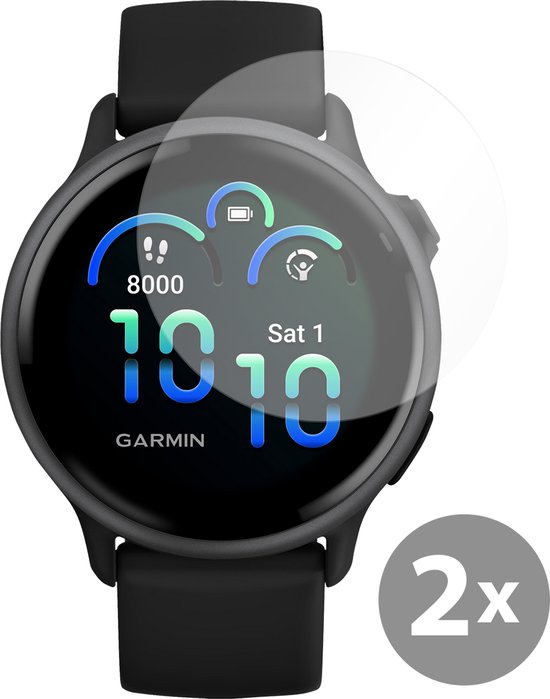 Cazy Screenprotector geschikt voor Garmin Vivoactive 6 - 2 stuks - Gehard Glas