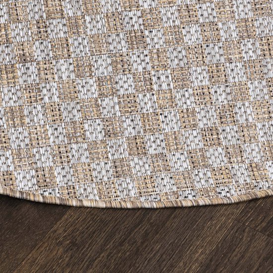Vloerkleed Cos - Viscose Beige Rond ø150 cm - Veer Carpets