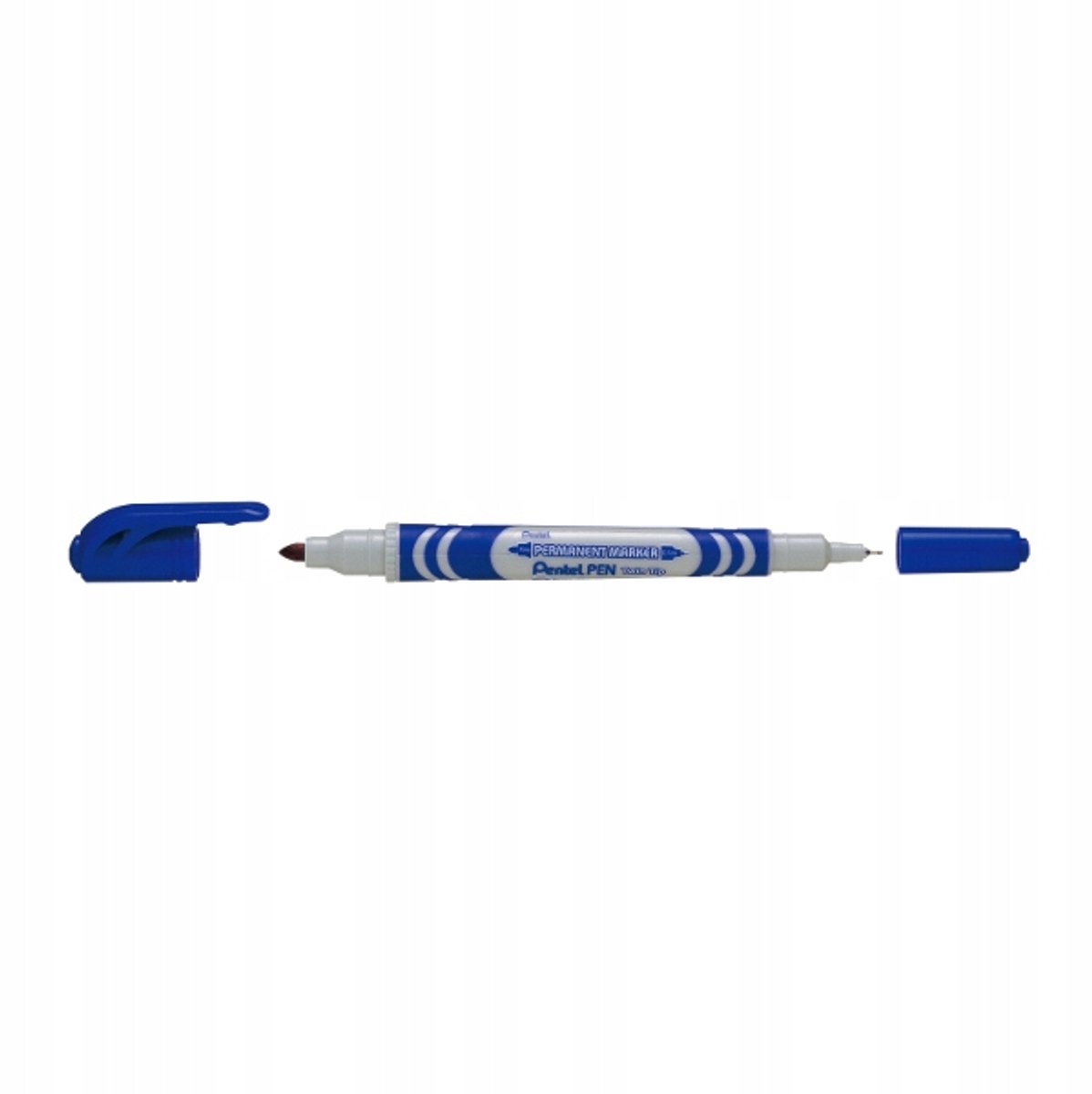 Pentel N65W-C Blauwe Dubbelzijdige Marker - Permanent & Folie