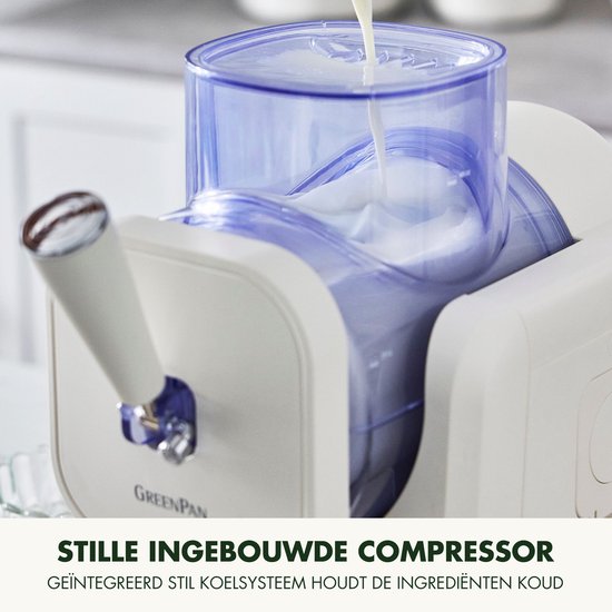 Greenpan Frost IJsmachine & Slushie Maker - zelfvriezend - 1.8l - klaar in 30 min - Wit van Greenpan — afbeelding 5
