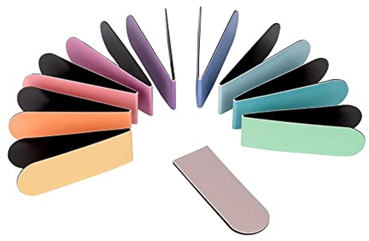Kleurige Magnetische Boekenleggers - 10 Stuks, 2 cm Breed, 6 cm Lang