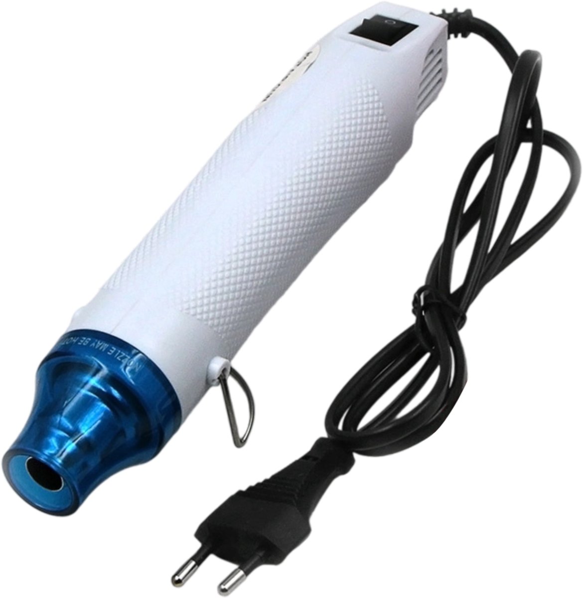 Gsedaox-Heteluchtpistool- Verfafbrander 300W 220V - 200°C - Heatgun - Warmtepistool - Doe-het-zelf - Wit Blauw